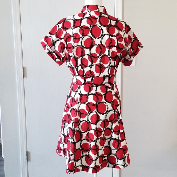 Kate Spade Red and White Patterned Dress - Picture 9 of 12